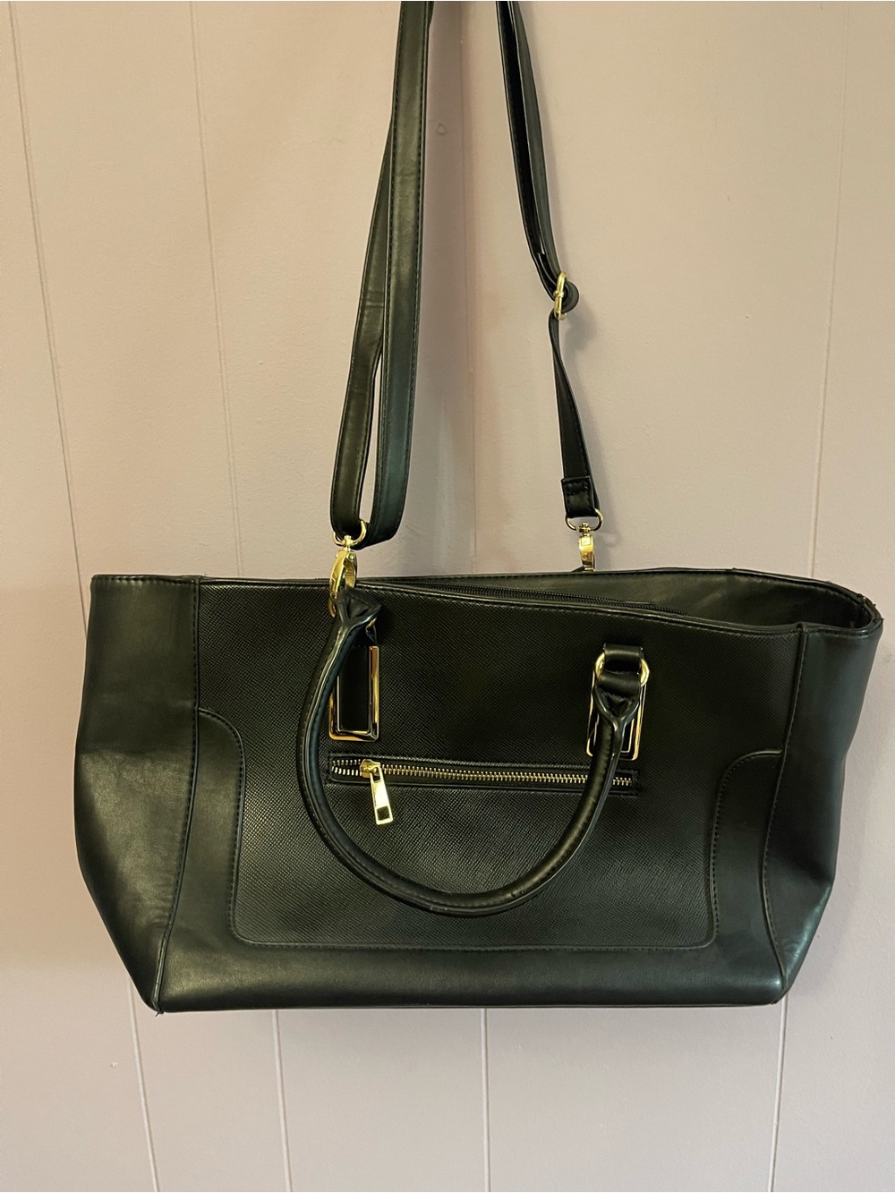 Mossimo Supply Co. Black Tote with Gold Hardware